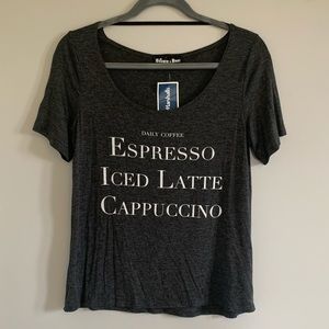 “ daily coffee” shirt